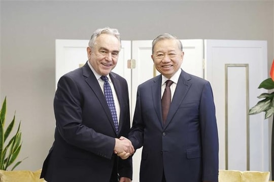 Tổng Bí thư Tô Lâm tiếp cựu Thứ trưởng thứ nhất Bộ Ngoại giao Mỹ Kurt Campbell