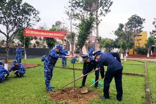 Bộ Tư lệnh Vùng Cảnh sát biển 1 hưởng ứng ‘Tết trồng cây đời đời nhớ ơn Bác Hồ’