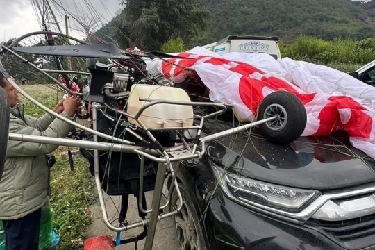 Dù lượn rơi ở Tuyên Quang chưa phục vụ khách du lịch