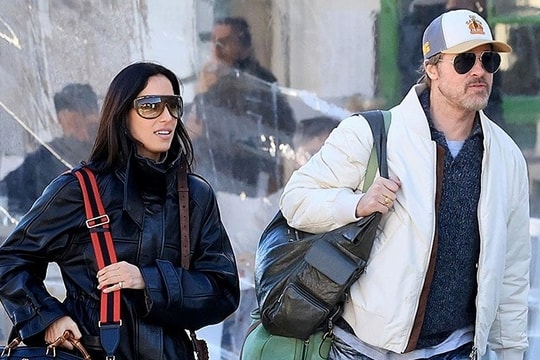 Brad Pitt dẫn bạn gái đến địa điểm quay phim