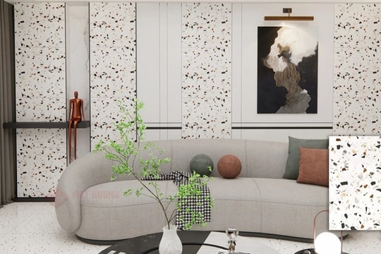 Những mẫu gạch ốp tường phòng khách dẫn đầu xu hướng thiết kế 2026