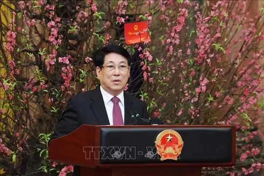 Chủ tịch nước Lương Cường chúc Tết cán bộ, người lao động Văn phòng Chủ tịch nước