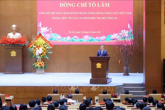 Tổng Bí thư Tô Lâm thăm và chúc Tết cán bộ, chiến sỹ Cục An ninh điều tra