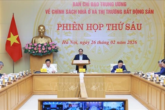 Thủ tướng chủ trì phiên họp thứ 6 của BCĐ TƯ về chính sách nhà ở