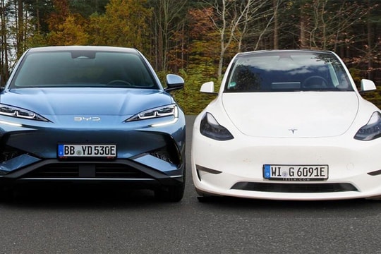 Doanh số BYD tăng mạnh, Tesla sụt giảm
