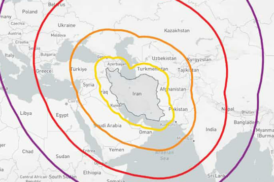 Loạt tên lửa đạn đạo 'có thể đe dọa căn cứ Mỹ và châu Âu' của Iran