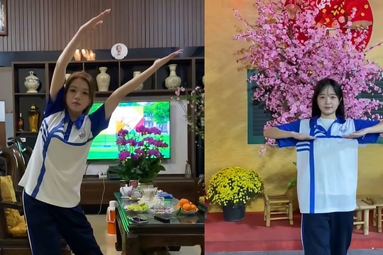 Sinh viên 'gây sốt mạng' với bài tập thể dục dịp Tết
