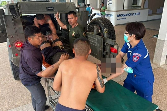 Lính Thái Lan mất chân vì đạp mìn gần biên giới với Campuchia