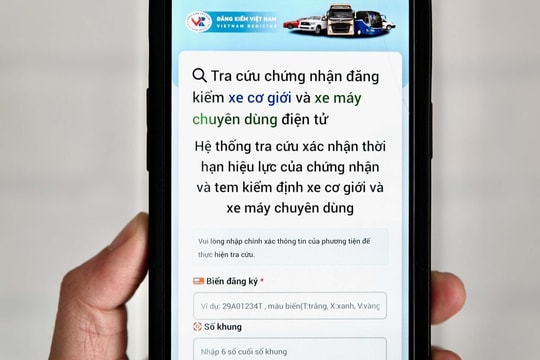 Cách tra cứu giấy kiểm định điện tử trên website từ 1/3