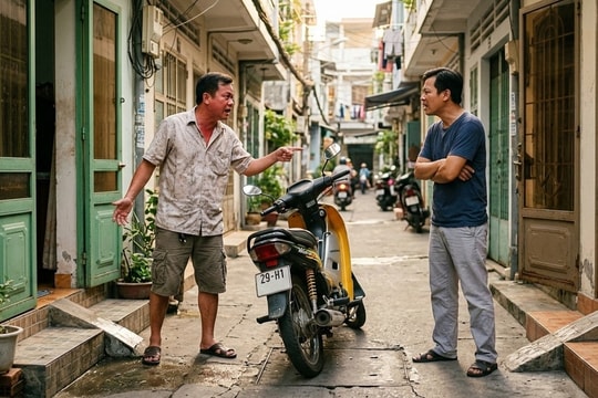 'Khổ nhục kế' trị hàng xóm để xe máy lấn chiếm ngõ chung
