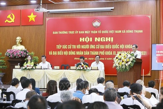 Chủ tịch Quốc hội Trần Thanh Mẫn dự Hội nghị tiếp xúc cử tri TP Hồ Chí Minh