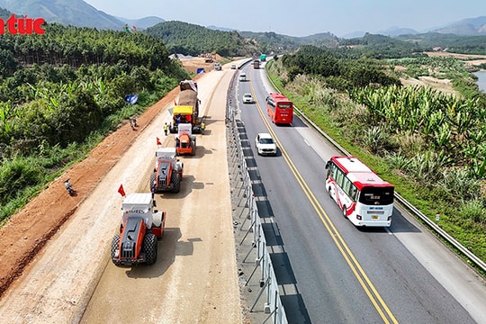 Nhộn nhịp đại công trường mở rộng cao tốc Nội Bài – Lào Cai