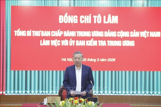 Tổng Bí thư Tô Lâm làm việc với Ủy ban kiểm tra Trung ương