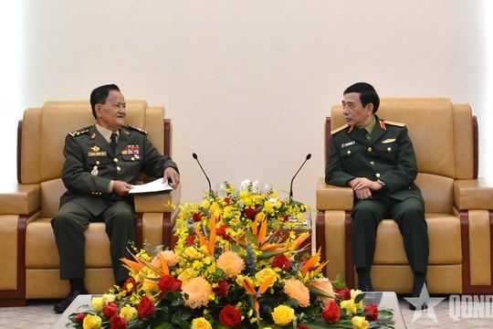Đại tướng Phan Văn Giang tiếp Quốc vụ khanh Bộ Quốc phòng Campuchia