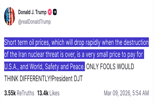 Tổng thống Mỹ Donald Trump chỉ rõ điều kiện khiến giá dầu giảm rất nhanh