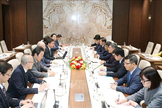 Đồng chí Lê Minh Hưng tiếp Cố vấn đặc biệt Liên minh nghị sĩ hữu nghị Nhật-Việt