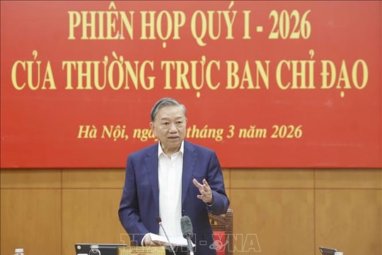 Phiên họp quý I của Thường trực Ban Chỉ đạo Trung ương về hoàn thiện thể chế, pháp luật