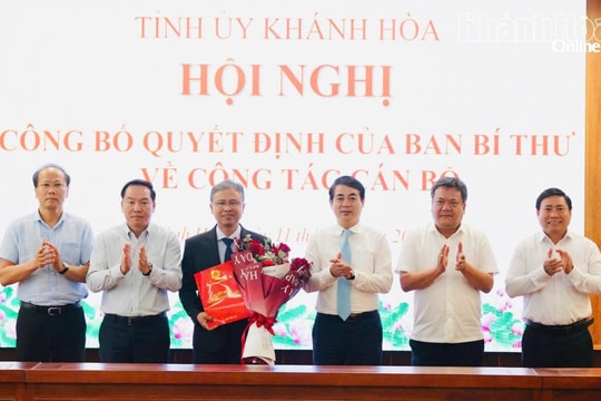 Đồng chí Trần Hòa Nam tham gia Ban Thường vụ Tỉnh ủy Khánh Hòa