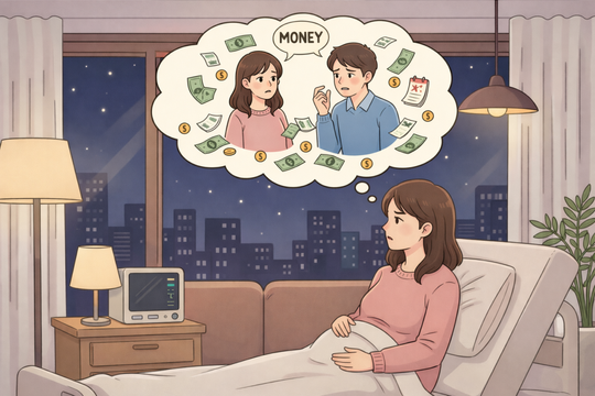 Vợ chồng tôi chia đôi chi phí nằm viện vì động thai