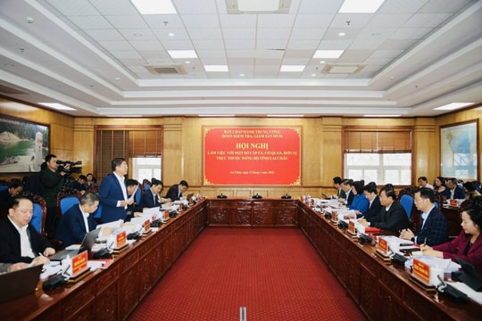 Đoàn Kiểm tra, giám sát số 16 của Bộ Chính trị làm việc với tỉnh Lai Châu