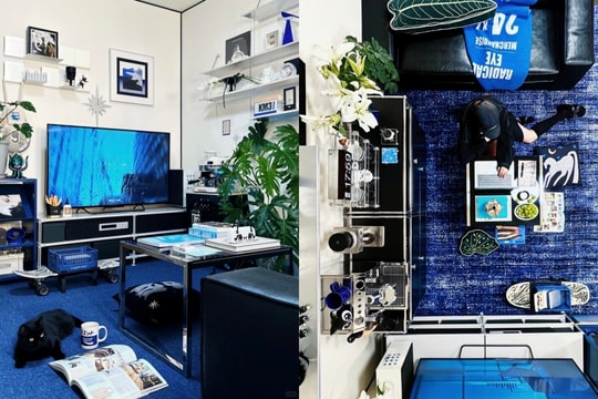 Nữ designer hướng nội tự thiết kế căn hộ phong cách đại dương xanh