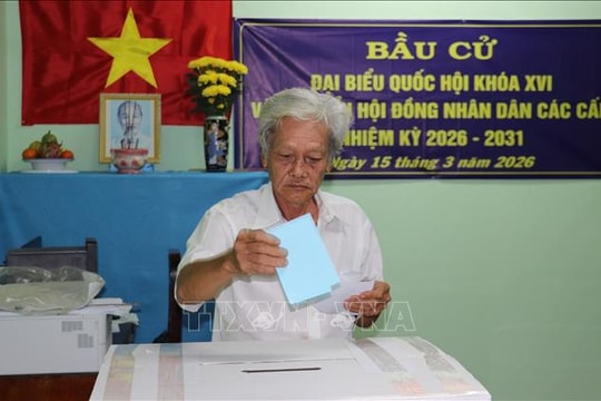 Khai mạc bầu cử sớm tại xã cù lao Tân Phú Đông của tỉnh Đồng Tháp