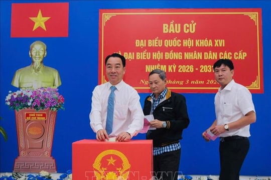 Cà Mau kết thúc bầu cử, cử tri đi bầu đạt tỷ lệ rất cao