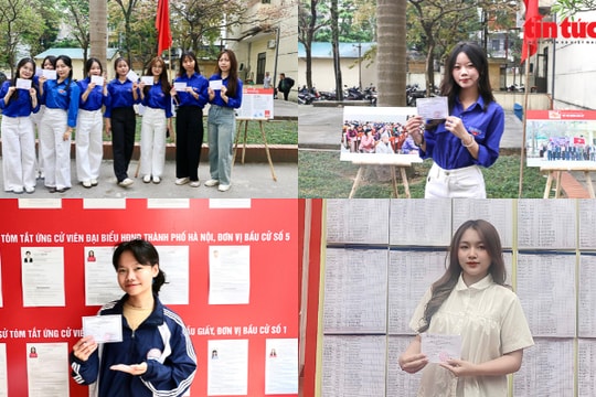 Cử tri trẻ lần đầu đi bầu cử: Tự hào cầm lá phiếu công dân