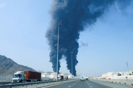 Cảng dầu mỏ quan trọng của UAE ngưng hoạt động