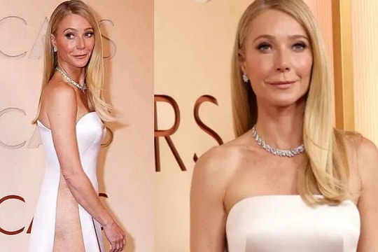 Gwyneth Paltrow gây tranh cãi khi diện váy xẻ cao