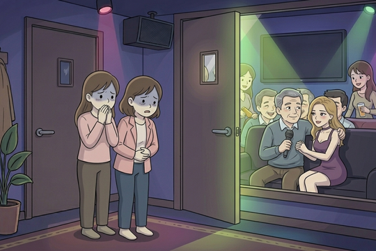 Chồng nói 'đàn ông ai chẳng có gái' khi bị bắt gặp đi karaoke ôm