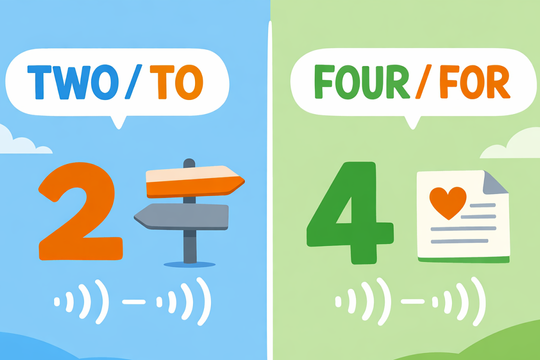 Phát âm two-to hay four-for khác nhau thế nào?