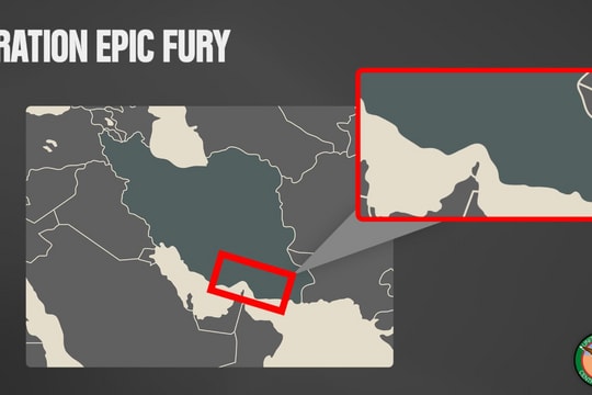 Mỹ tuyên bố dội bom xuyên phá căn cứ tên lửa Iran gần eo biển Hormuz