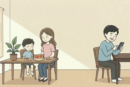 Chồng nói chuyện cùng bạn từ sáng tới khuya, còn vợ chỉ qua loa vài lời