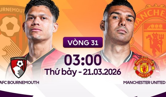 Lịch thi đấu bóng đá hôm nay ngày 20/3 - 21/3: MU đấu Bournemouth