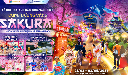 Ngắm sakura tại Lễ hội Hoa Anh đào Gigamall 2026 quy mô bậc nhất TPHCM - mở cửa miễn phí suốt 6 tuần