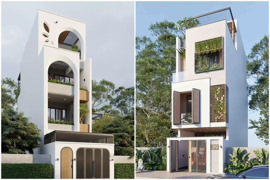 Những mẫu nhà 4 tầng có gara để xe hiện đại