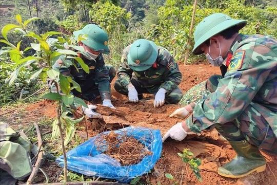 Thêm 3 hài cốt liệt sĩ được tìm thấy tại Hướng Lập, Quảng Trị
