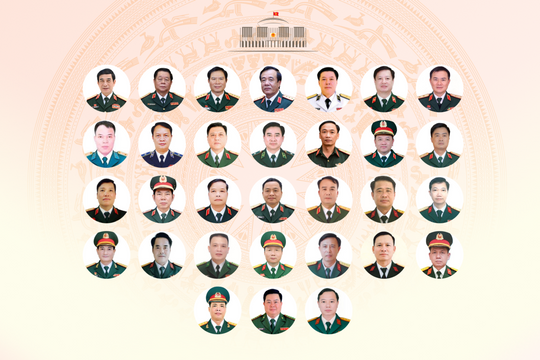 Ba đại tướng và 28 sĩ quan quân đội là đại biểu Quốc hội khóa 16