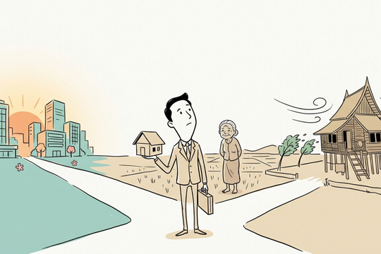 Sống ở nơi có công việc và môi trường tốt hay về quê để đỡ lo nhà cửa