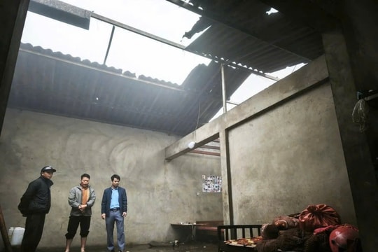 Nhà tốc mái sau giông lốc ở Tuyên Quang, Lào Cai