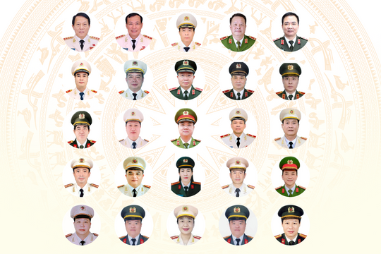 Đại tướng Lương Tam Quang và 24 sĩ quan Công an là đại biểu Quốc hội khóa 16