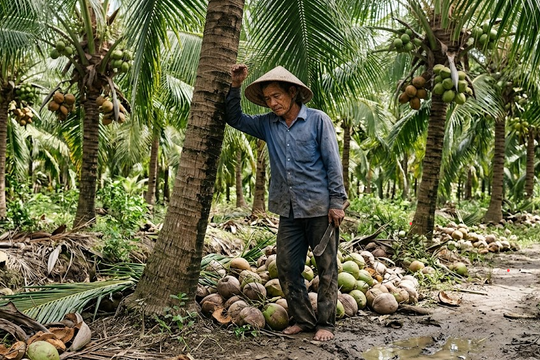 Bán 1.000 trái dừa thu 4 triệu đồng trên mảnh đất tiền tỷ