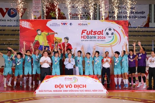 Bế mạc Giải Futsal HDBank Sinh viên khu vực Đồng bằng sông Cửu Long