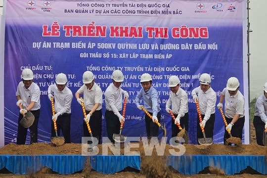 Triển khai thi công dự án trạm biến áp 500kV Quỳnh Lưu và đường dây đấu nối