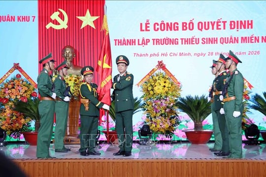 Công bố Quyết định thành lập trường Thiếu sinh quân miền Nam