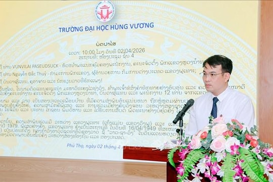 Tiếp nhận cán bộ Lào học tiếng Việt ngắn hạn tại Phú Thọ