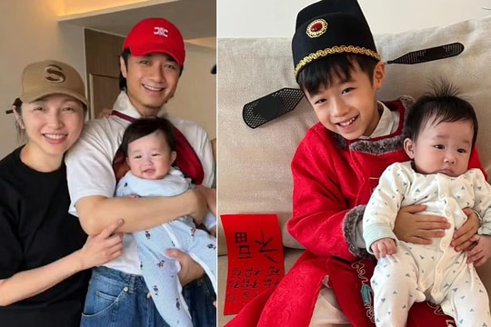 Vợ Cổ Cự Cơ gây chú ý sau sinh con ở tuổi 57