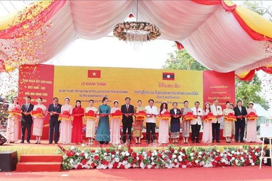 Khánh thành Dự án tu bổ, tôn tạo Khu di tích lịch sử Chủ tịch Hồ Chí Minh tại Savannakhet