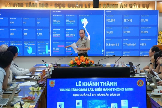 Ra mắt trung tâm 'bộ não số' giám sát thi hành án dân sự